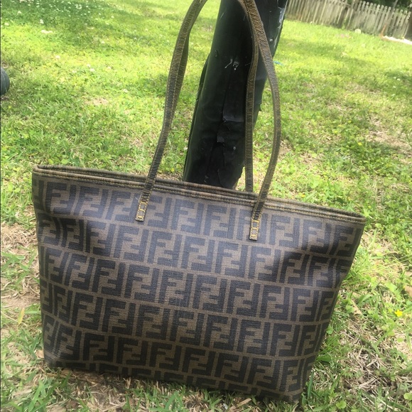 fendi canvas tote bag